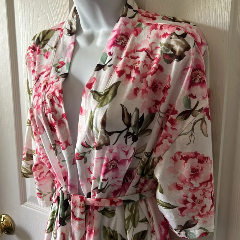 SHOW ME YOUR MUMU‎ Women’s Brie Floral Belted Spring Robe Size O/S